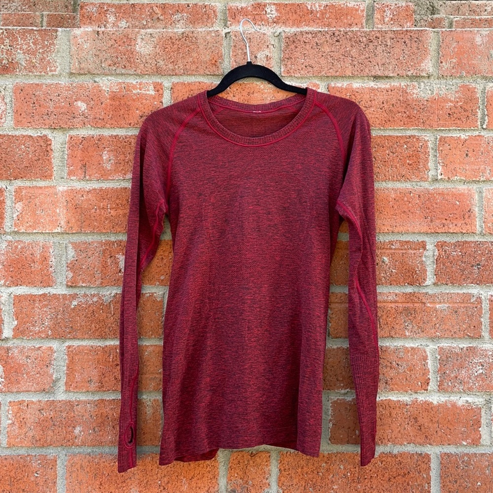 Lululemon Red Workout Shirt
